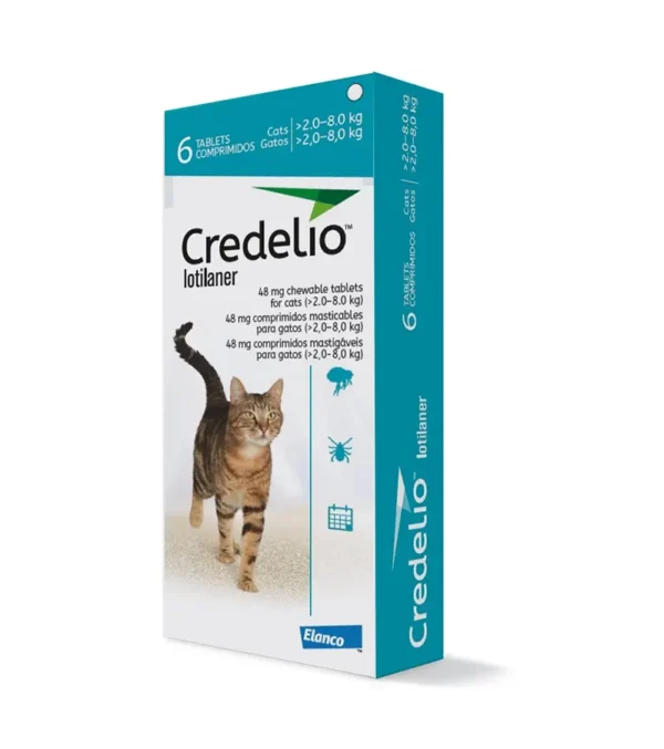 Credelio 48 Mg Gato 2-8 Kg 6 Comp Azul