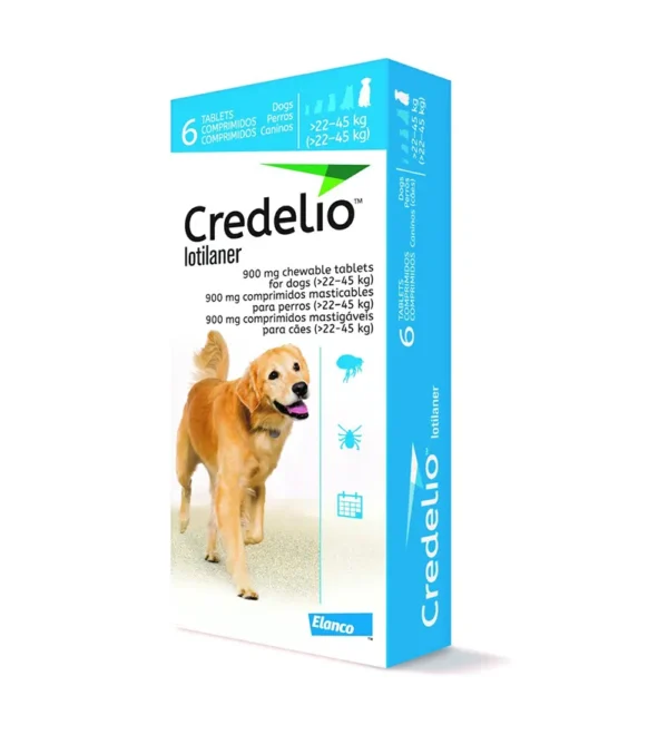 Credelio 900 Mg Perro 22-45 Kg 6 Comp Azul