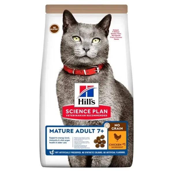 Hill's Science Plan NO GRAIN Alimento para gatos mayores con pollo