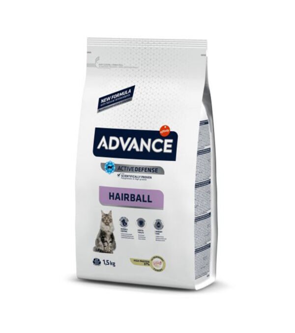 ADVANCE CAT HAIRBALL PAVO Y ARROZ 1,5 KG