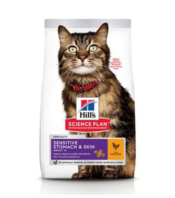 Hill's Adult Sensitive Stomach & Skin con pollo pienso para gatos