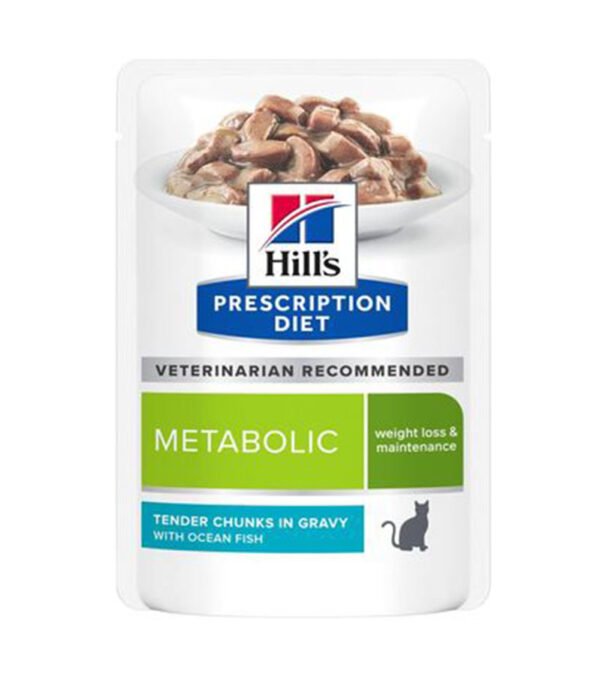 Hill's Metabolic Prescription Diet con pescado de mar sobres para gatos