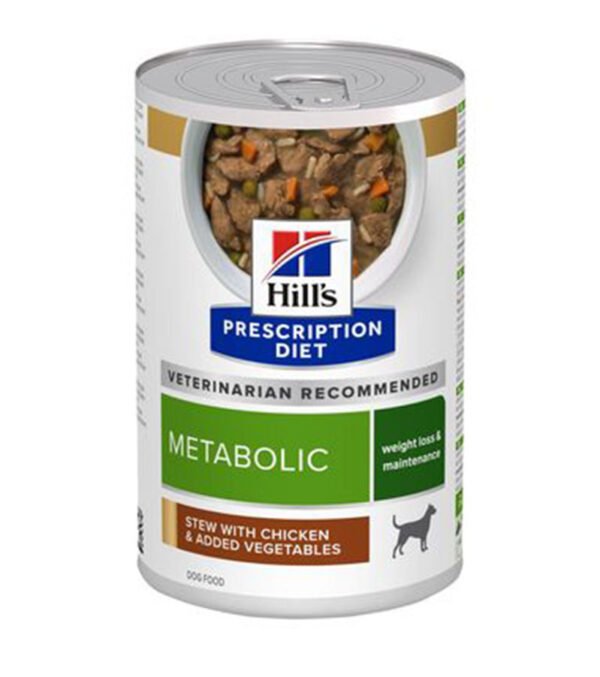 Hill’s Metabolic Prescription Diet estofado con pollo y verdura para perros