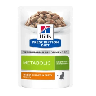 Hill's Prescription Diet Metabolic Feline pouches para gato 12x85g