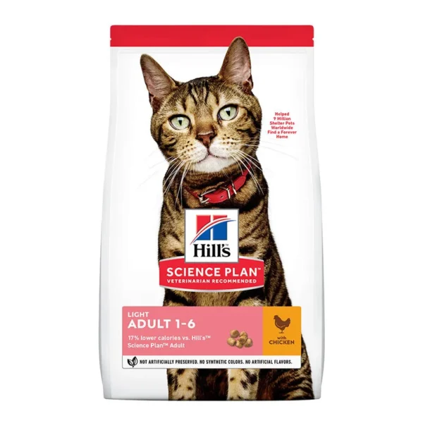 Hill's Science Plan Light Adult Pollo pienso para gatos