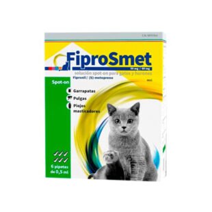 FiproSmet 50/60Mg Gatos Y Hurones 6Pip Verde