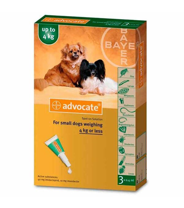 Advocate Perro 3 X 0,4Ml 0-4 Kg