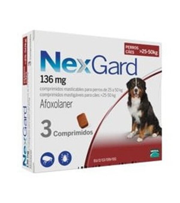 Nexgard 136Mg 3Comp 25-50Kg Xl Rojo