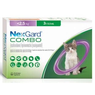 Nexgard Combo Gatos 3X0,3Ml 2,5Kg S Violeta