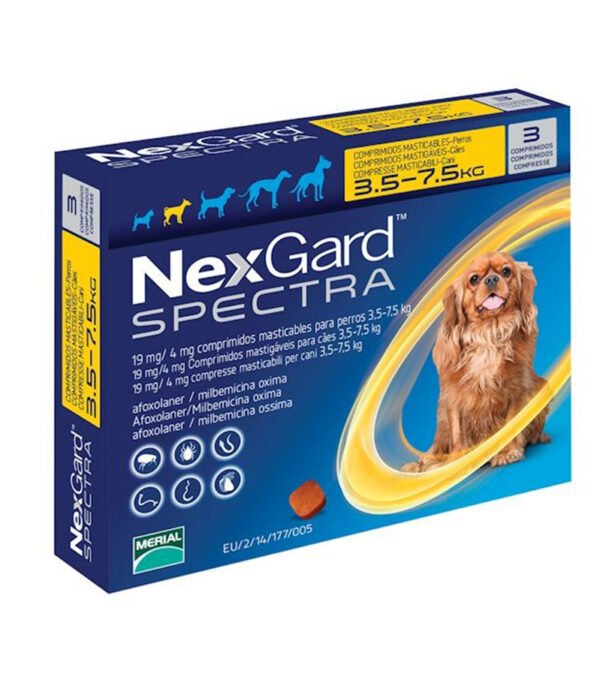 Nexgard Spectra 19Mg 3Comp 3,5-7,5Kg S Amarillo