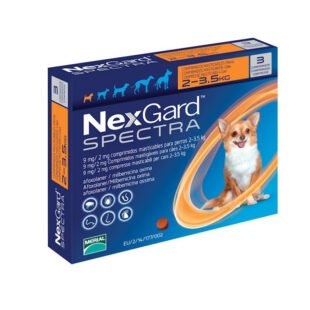 Nexgard Spectra 9Mg 3Comp 1,35-3,5Kg Xs Naranja